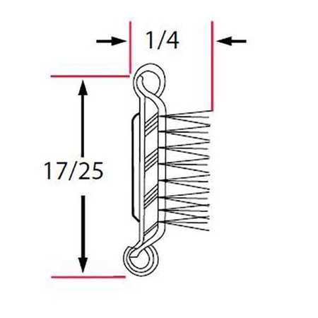 FAIRCHILD Edge Grip Seal, Rubber, 8 ft Length, 0.25 in Overall Width, Style: Beltline Weatherstrip 1351-4X2