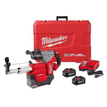 Milwaukee Tool M18 FUEL 1-1/8 in. SDS-Plus Rotary Hammer with ONE-KEY Kit with HAMMERVAC Dedicated Dust Extractor 2915-22DE