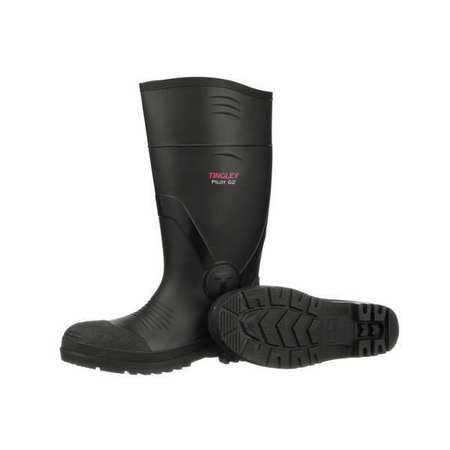 TINGLEY Black PVC SafetyToe Boot, Men's, 10, PR 31261