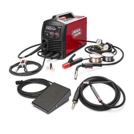 Lincoln Electric Multiprocess Welder, Power MIG 140MP, Single-Phase, 120V AC K4499-1