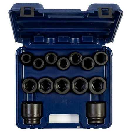 WRIGHT 3/4 in Drive Impact Socket Set, SAE, 14 pcs 610-MC