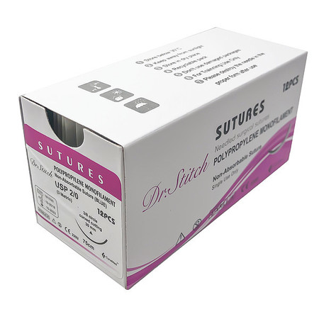 DR.STITCH Training Sutures with Thread, Polyp, 2/0 DS-0009
