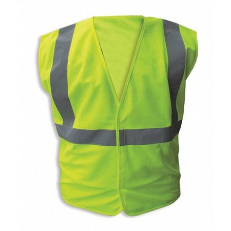 JAYDEE ENGUARD Safety Vest, Lime, Polyestr, 2XL, PK3 SV-610V3-2XL