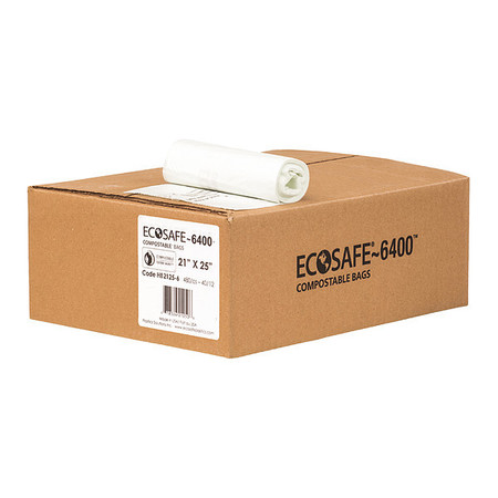 Ecosafe-6400 8 gal Trash Bags, 25 in x 21 in, 480 PK HB2125-6