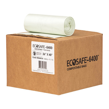 Ecosafe-6400 22 gal Trash Bags, 40 in x 26 in, 165 PK HB2640-8