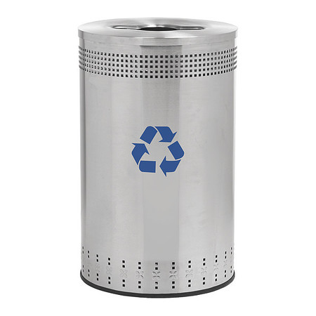 COMMERCIAL ZONE PRODUCTS 45 gal Recycling Bin, Silver, Stainless Steel 782729