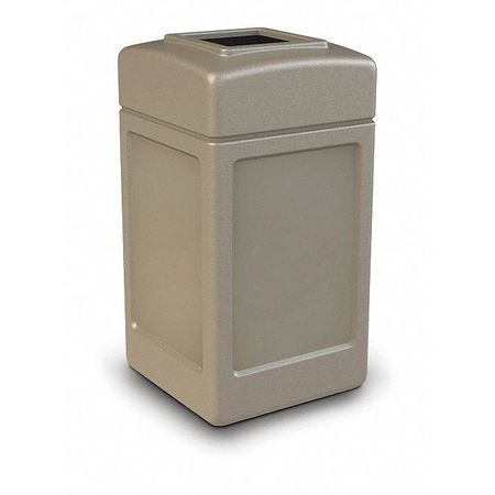 Commercial Zone Products 42 gal Square Trash Can, Beige 732102