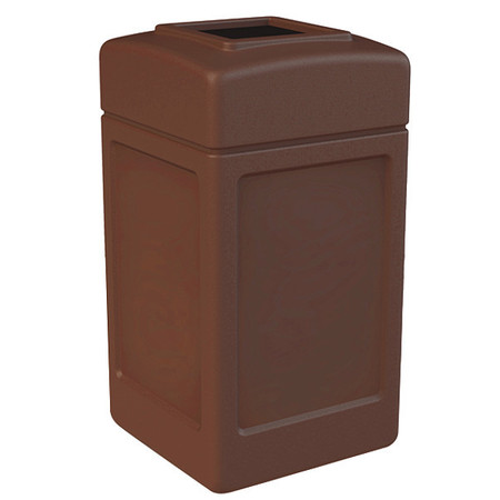 Commercial Zone Products 42 gal Square Trash Can, Brown 732137