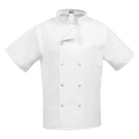 FAME FABRICS Chef Coat, Classic Wht, C10PS S/S, 6X 30732