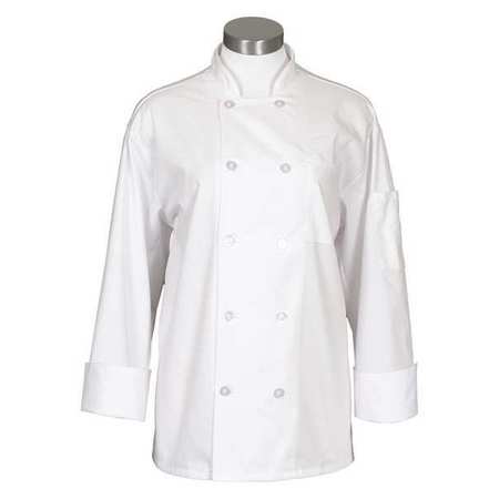 FAME FABRICS Chef Coat, Mesh Back, White, C11 L/S, 6X 82677