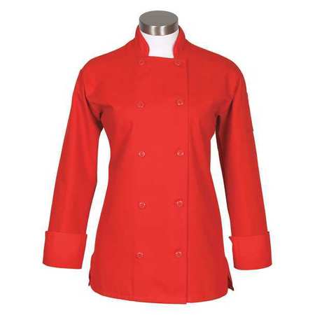 FAME FABRICS Chef Coat, Red, C100P, L/SSM 83188