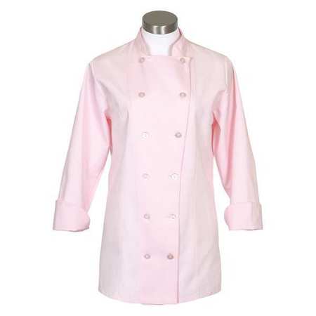 FAME FABRICS Chef Coat, Womens, Pink, C30, L/S, SM 81615