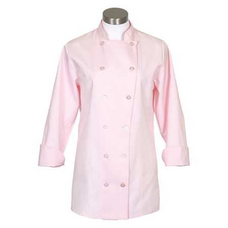 FAME FABRICS Chef Coat, Womens, Pink, C30, L/S, MD 81616