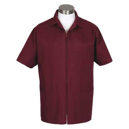 FAME FABRICS Smock, Zipper, Burgundy, K74, 3XL 82641