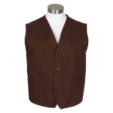 FAME FABRICS Vest, 2 Pocket, Brown, V65, 4XL 83271