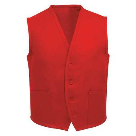 FAME FABRICS Vest, 2 Pocket, Red, V65, 2XL 23309