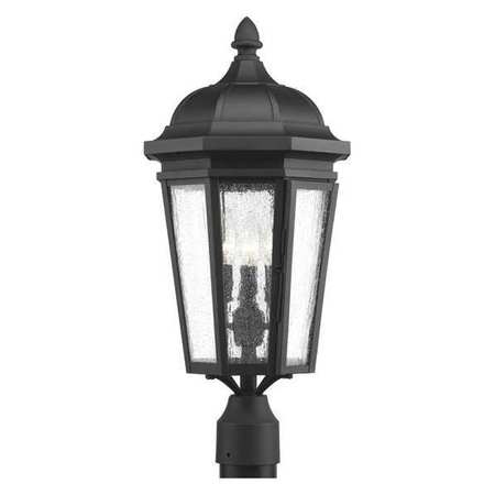 PROGRESS LIGHTING Verdae Three-Light Post Lantern, Black P540002-031
