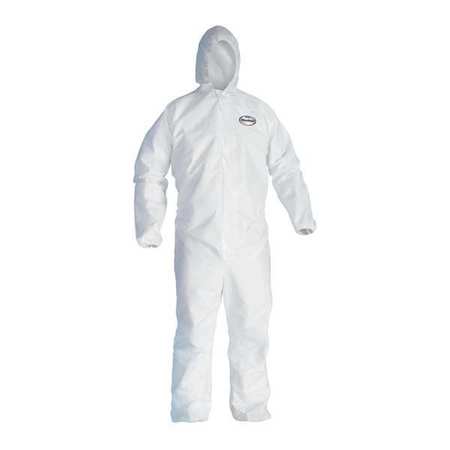 KLEENGUARD Coveralls, 25 PK, White, KleenGuard(TM) A40, Zipper 27158