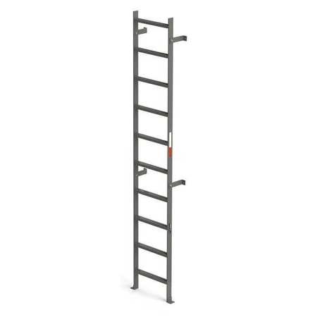 EGA Vertical Ladder, 10 Rungs, 10 ft. Overall Height, 16"W Steps MVMS10EX