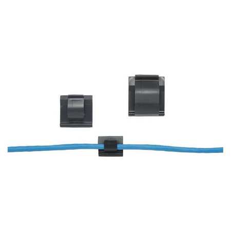 Panduit 3/4" L, 5/8" W, Black Plastic Wire Clip, Package quantity: 1000 ACC19-A-M20