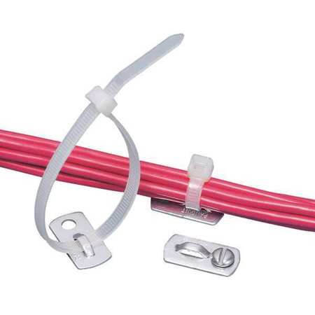 PANDUIT Cable Tie Mount, Screw Applied, PK100 MBMS-S10-CY