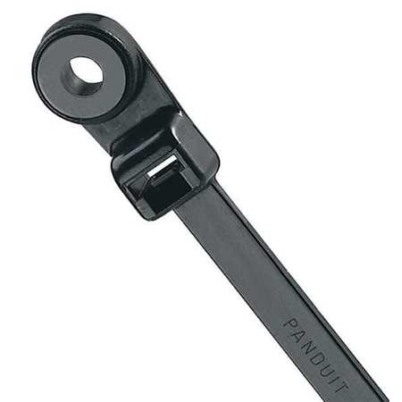 PANDUIT 7-29/32" L, 0.19" W, Black Plastic Cable Tie, Thickness: 3/64" PLC2S-S10-M0