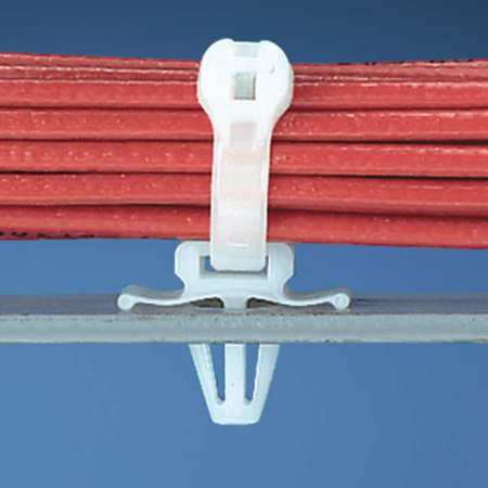 PANDUIT Cable Tie, Mnt, Wingedpsh Mnt, Nat, PK100 PWMS-H25-C