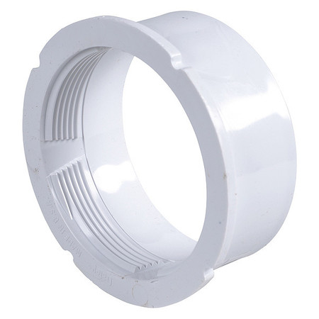 OATEY 4" Pipe Dia. PVC, Nickel Hub Drain, Type: Round with Square Ring 72079