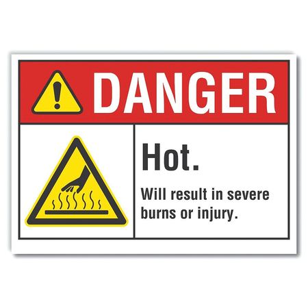 LYLE Danger Sign, 7 in H, 10 in W, Non-PVC Polymer, Vertical Rectangle, English, LCU4-0030-ED_10x7 LCU4-0030-ED_10x7