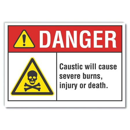 LYLE Danger Sign, 7 in H, 10 in W, Non-PVC Polymer, Vertical Rectangle, English, LCU4-0036-ED_10x7 LCU4-0036-ED_10x7