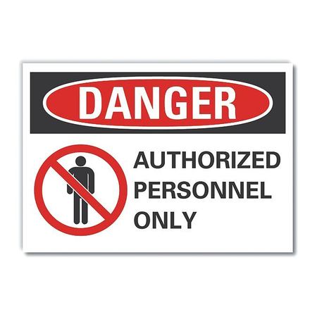 LYLE Decaldanger Authorized Personnel, 7"x5", Width: 7 in LCU4-0195-ND_7X5