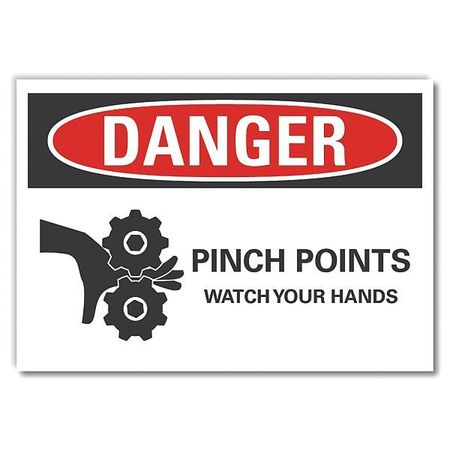 LYLE Danger Sign, 3 1/2 in Height, 5 in Width, Reflective Sheeting, Horizontal Rectangle, English LCU4-0262-RD_5X3.5