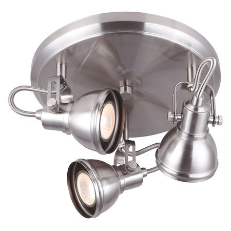 CANARM Ceiling/Wall Light, 3 Light, 50W, 10.5"x7" ICW622A03BN10