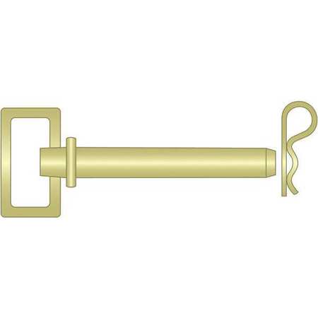 Heritage Hitch Pin Square Handle, 7/8"x6-1/2", Zc HP-0875-6500S