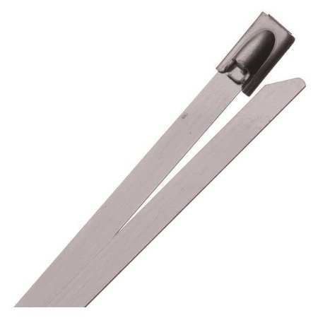 TECHFLEX 7-1/2" L, Silver Metal Stainless Steel Cable Tie, Tensile Strength: 100 lb. SSS7.50SV10