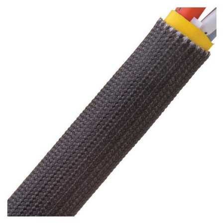 TECHFLEX Fiberglass Sleeving, Coated, 3/8", Black FGL0.38BK25