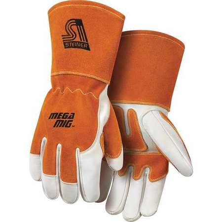 STEINER MIG Welding Gloves, Cowhide Palm, S, PR 0216-S