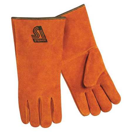 STEINER Stick Welding Gloves, Cowhide Palm, L, PR 2119C-L