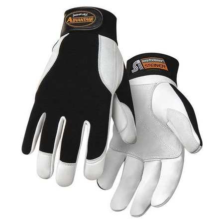 STEINER Mechanics Gloves, XL, Tan/Black, Reinforced, Omni-Directional Spandex 0944-X