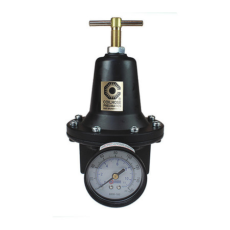 COILHOSE PNEUMATICS Regulator W/Gauge 0-200PSI 1/4" CO 8802GH