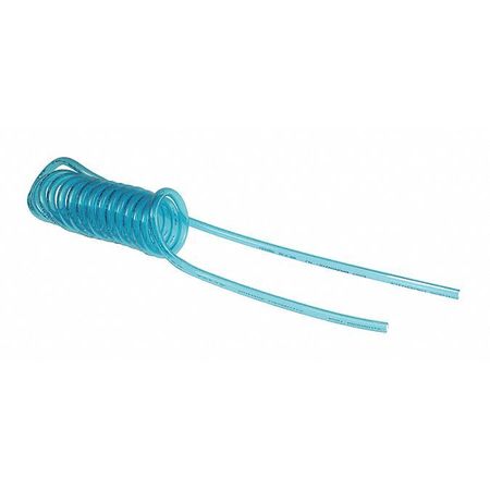 COILHOSE PNEUMATICS Flexcoil 1/4" ID x 50' No Fittings Transparent Blue CO PU14-50W1-T