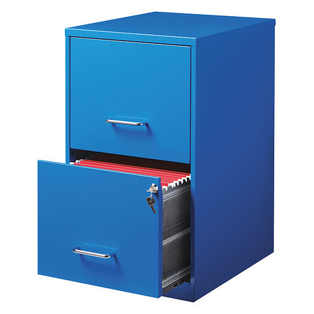 Space Solutions 2 Drawer File Cabinet, Blue, Letter 20880