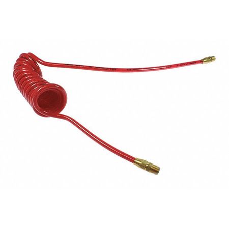 COILHOSE PNEUMATICS Flexcoil 3/8" ID x 30' 1/4" MPT Rigid Red CO PR38-304-R