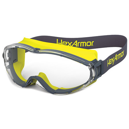 HEXARMOR Safety Goggles, Clear Anti-Fog, Anti-Scratch Lens, LT300 Series 12-10002-04
