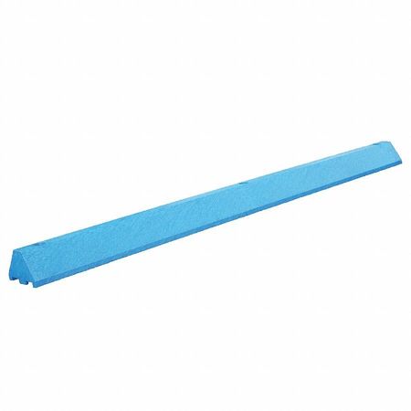 PLASTICS R UNIQUE Parking Blocks, Ultra Blue, 6 ft., 4"H, Lags ULTRA4672PBBL-LAGS