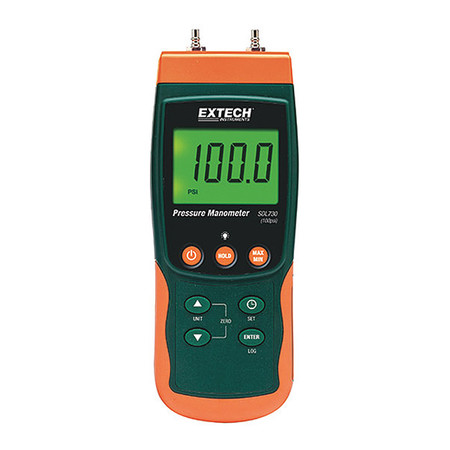 EXTECH Pressure Manometer/Datalogger, 100psi SDL730