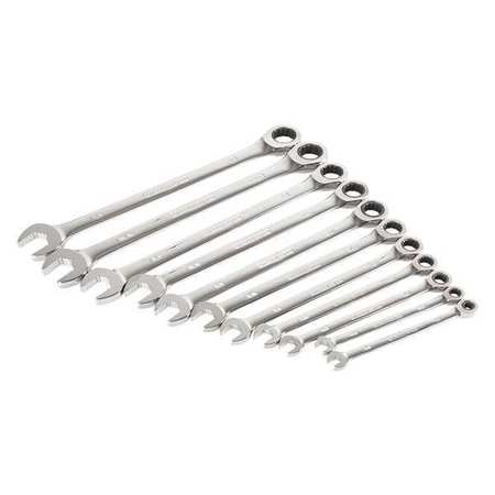 STEELMAN Ratcheting Wrench Set, 144 Tooth, 11pcs. 78981
