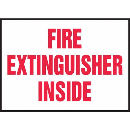 Accuform Fire Extinguisher Label, 3-1/2x5 in, Adhesive Dura-Vinyl LFXG440XVE