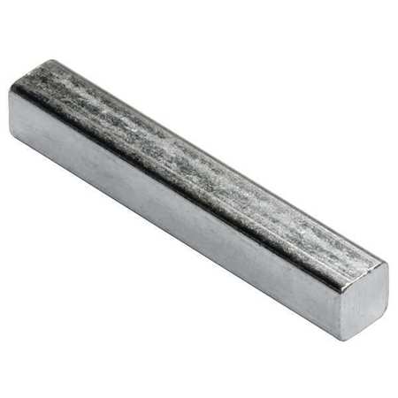 G.L. HUYETT Undersized Machine Key, Square End, Steel, Zinc Clear Trivalent, 3 in L, 3/8 in Sq 3103750375-3000