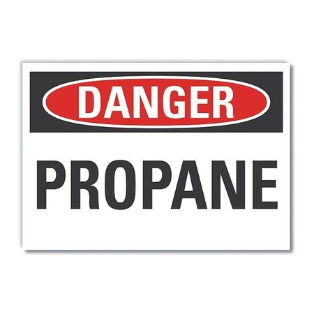 LYLE Propane Danger Label, 3 1/2 in Height, 5 in Width, Polyester, Horizontal Rectangle, English LCU4-0310-ND_5X3.5